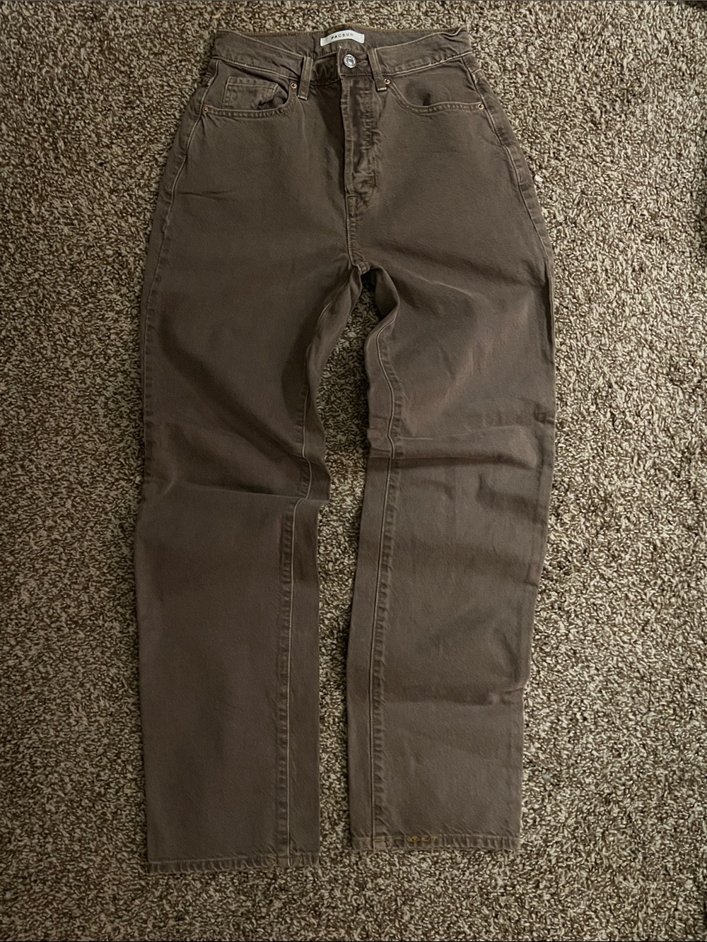 PacSun Women's Dad Straight Leg Jeans in Brown